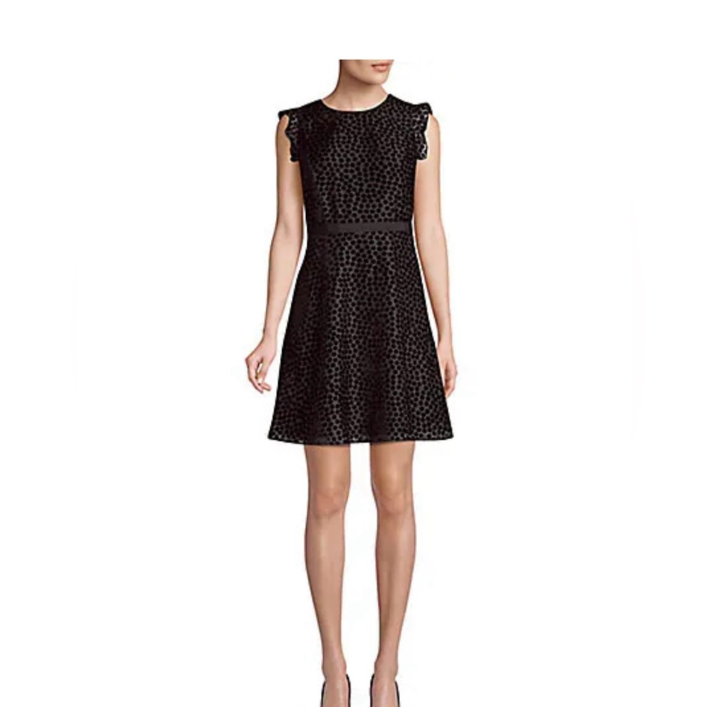 IMNYC Isaac Mizrahi Polka Dot Burnout Fit & Flare Deesa - 14 - Brand New